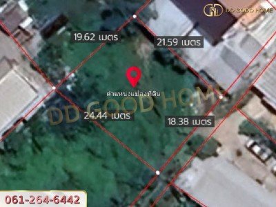 ที่ดินเปล่ายังไม่ถมขนาด 114 ตร.ว. ในซอยโกสุมรวมใจ ใกล้วัดเวฬุวนาราม(วัดไผ่เขียว)