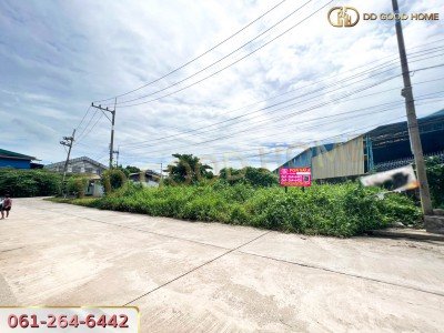 ที่ดินเปล่าถมแล้ว 2 ไร่ 1 งาน 47 ตร.ว. สามารถสร้างโรงงานในซอยศาลเจ้า เลียบคลองสี่วา ต.คอกกระบือ จ.สมุทรสาคร