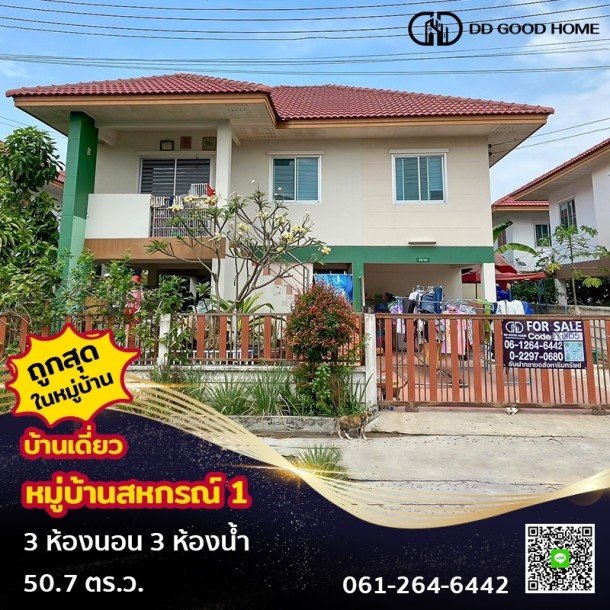 ขายถูกสุดในโครงการ!!หมู่บ้านสหกรณ์1 คลองโยง พุทธมณฑล-1